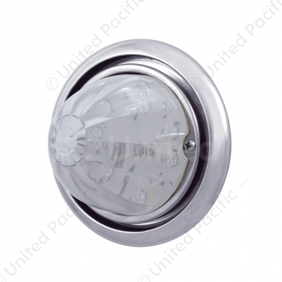 Front Bumper Light With 17 Amber LED Watermelon Light For Freightliner Columbia - Clear Lens