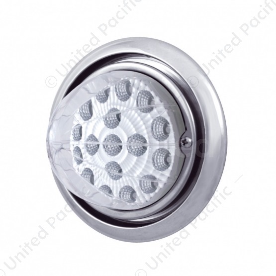 Front Bumper Light With 17 Amber LED Reflector Light For Freightliner Columbia - Clear Lens