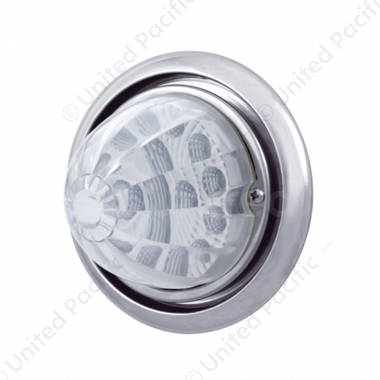 Front Bumper Light With 17 Amber LED Reflector Watermelon Light For Freightliner Columbia - Clear Le