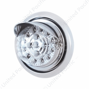 Front Bumper Light With 17 Amber LED Dual Function Clear Reflector Light & Visor For FL Columbia
