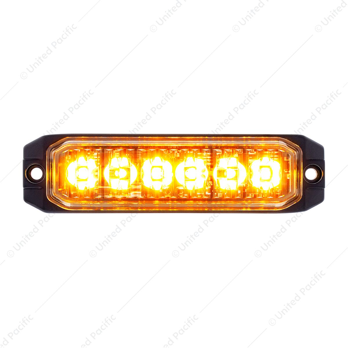 6 High Power LED "Competition Series" Slim Warning Light - Amber