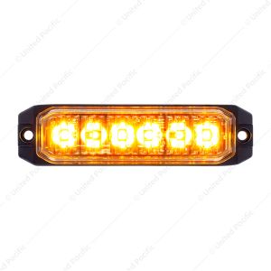 6 High Power LED "Competition Series" Slim Warning Light - Amber