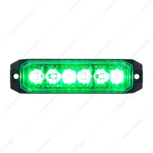 6 High Power LED "Competition Series" Slim Warning Light - Green