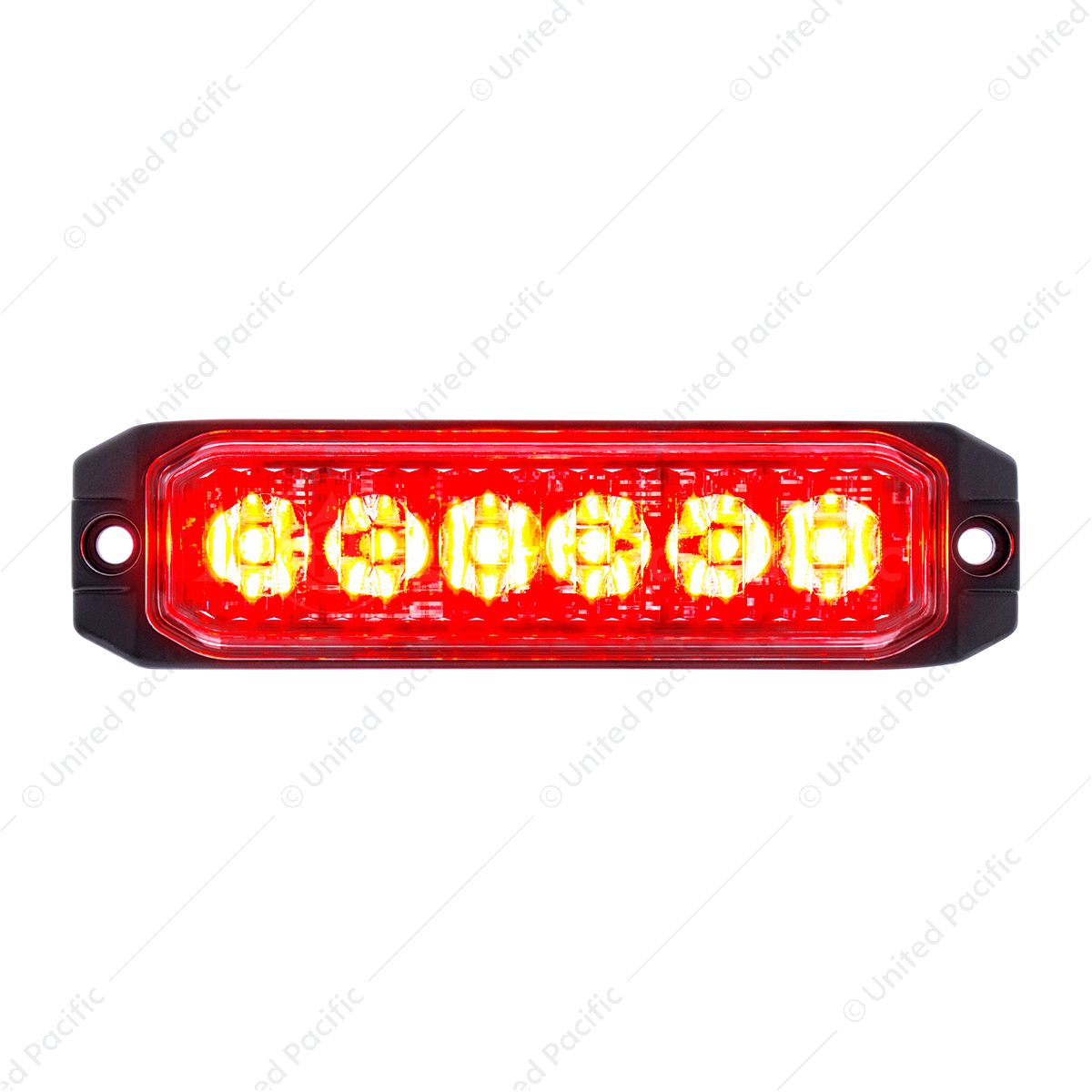6 High Power LED "Competition Series" Slim Warning Light - Red