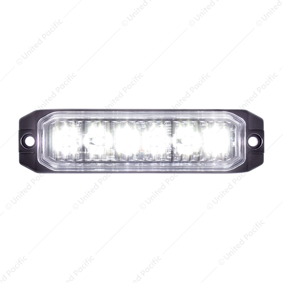 6 High Power LED "Competition Series" Slim Warning Light - White