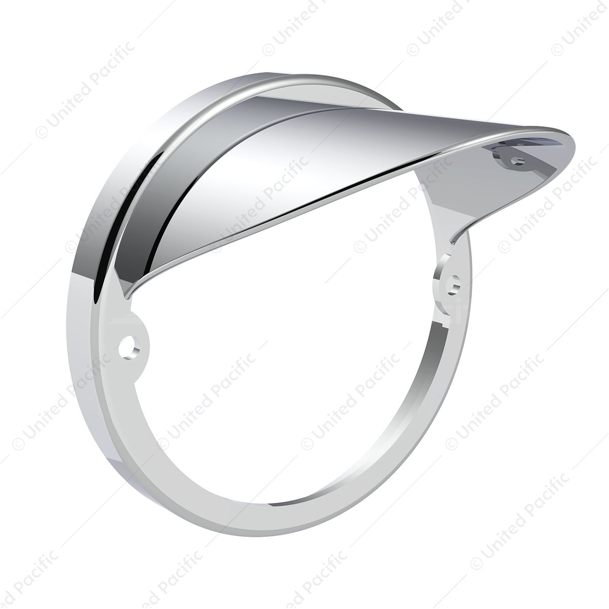 Chrome LED Light Flush Mount Base With Visor (Bulk)