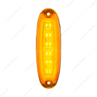 12 LED Cab Light For 2008-2017 Freightliner Cascadia - Amber LED/Amber Lens
