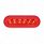 20 LED 6" Oval Turbine Light (Stop, Turn & Tail) - Red LED/Red Lens