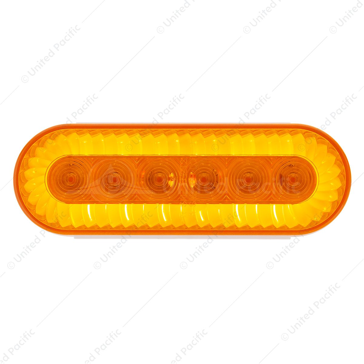 20 LED 6" Oval Turbine Light (Turn Signal) - Amber LED/Amber Lens