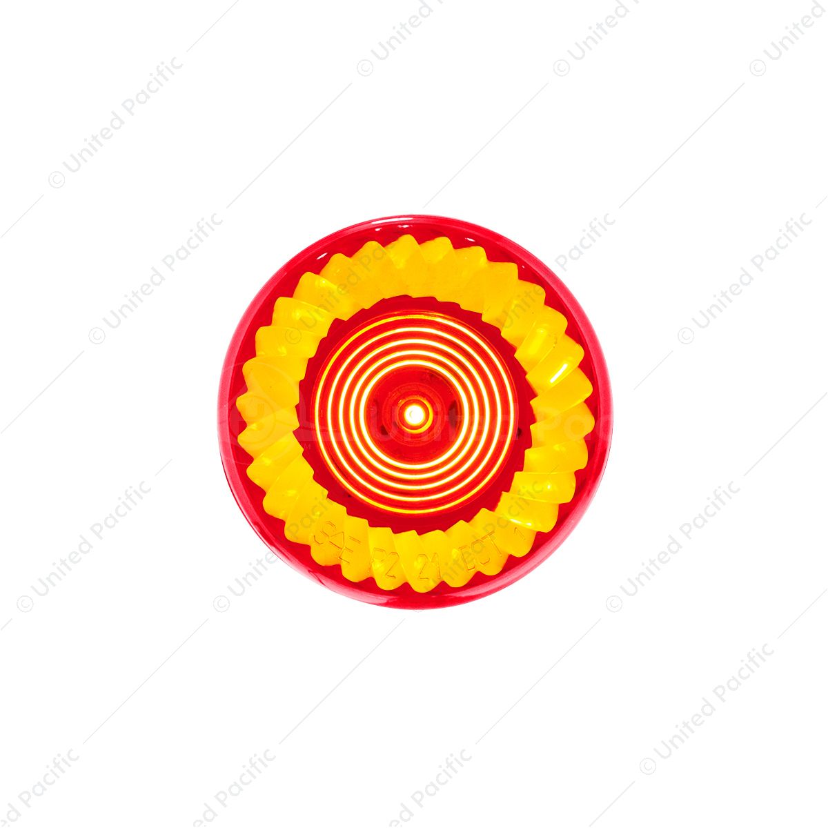 7 LED 2" Round Turbine Light (Clearance/Marker) - Red LED/Red Lens