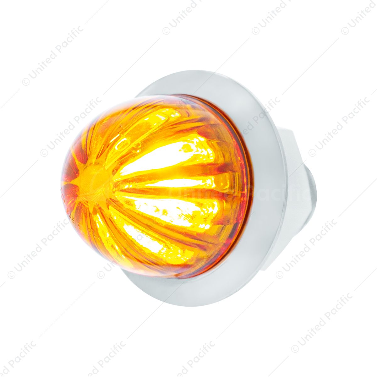 2 LED Dual Function 1-1/8" Watermelon Light (Clearance/Marker) - Amber LED/Amber Lens