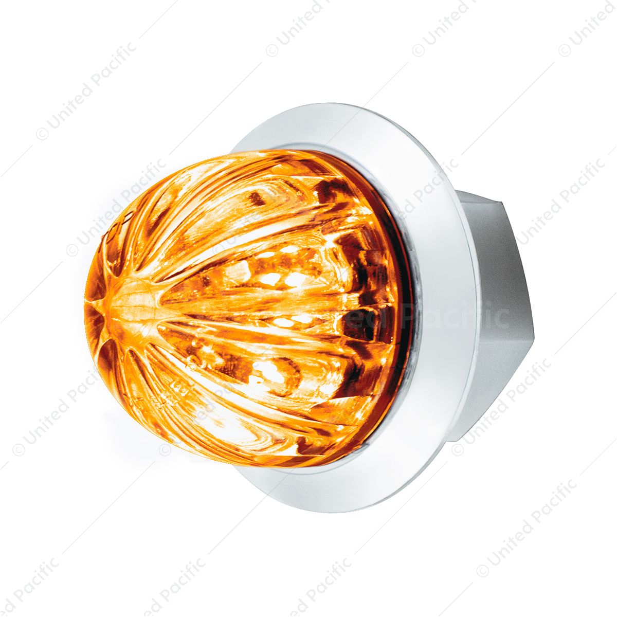 2 LED Dual Function 1-1/8" Watermelon Light (Clearance/Marker) - Amber LED/Clear Lens