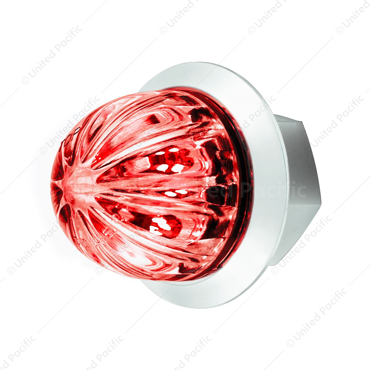 2 LED Dual Function 1-1/8" Watermelon Light (Clearance/Marker) - Red LED/Clear Lens