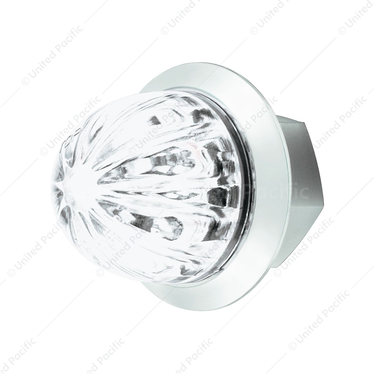 2 LED Dual Function 1-1/8" Watermelon Light (Clearance/Marker) - White LED/Clear Lens
