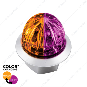 4 LED 1-1/8" Watermelon Double Fury Light With Clear Lens (Clearance/Marker)