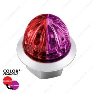 4 LED 1-1/8" Watermelon Double Fury Light With Clear Lens (Clearance/Marker)
