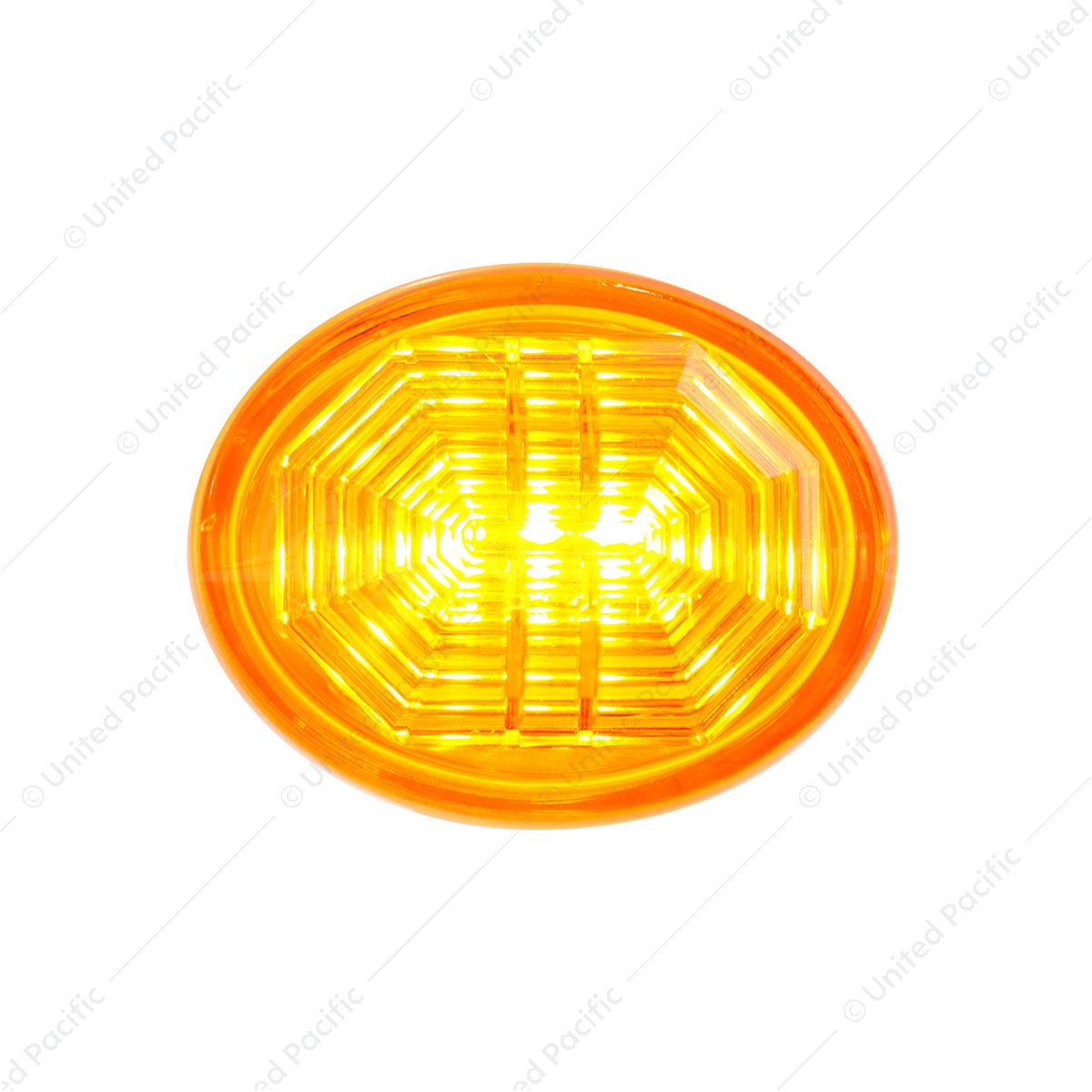 3 LED Oval Clearance/Marker Light-Amber LED/Amber Lens