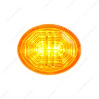 3 LED Oval Clearance/Marker Light-Amber LED/Amber Lens