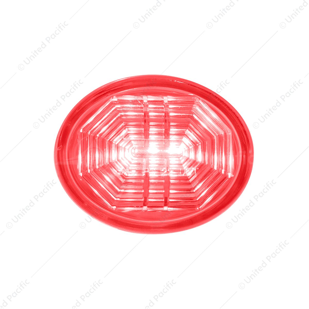 3 LED Oval Clearance/Marker Light-Red LED/Red Lens