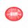 3 LED Oval Clearance/Marker Light-Red LED/Red Lens