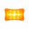 3 LED Rectangular Clearance/Marker Light-Amber LED/Amber Lens