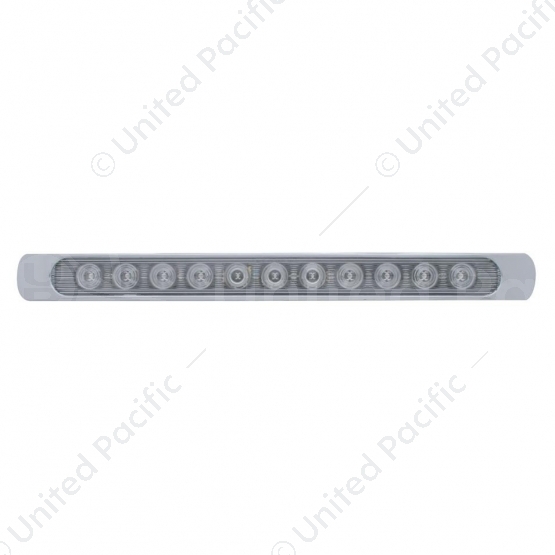 11 LED 17" Light Bar (Stop, Turn & Tail) With Chrome Bezel - Red LED/Clear Lens