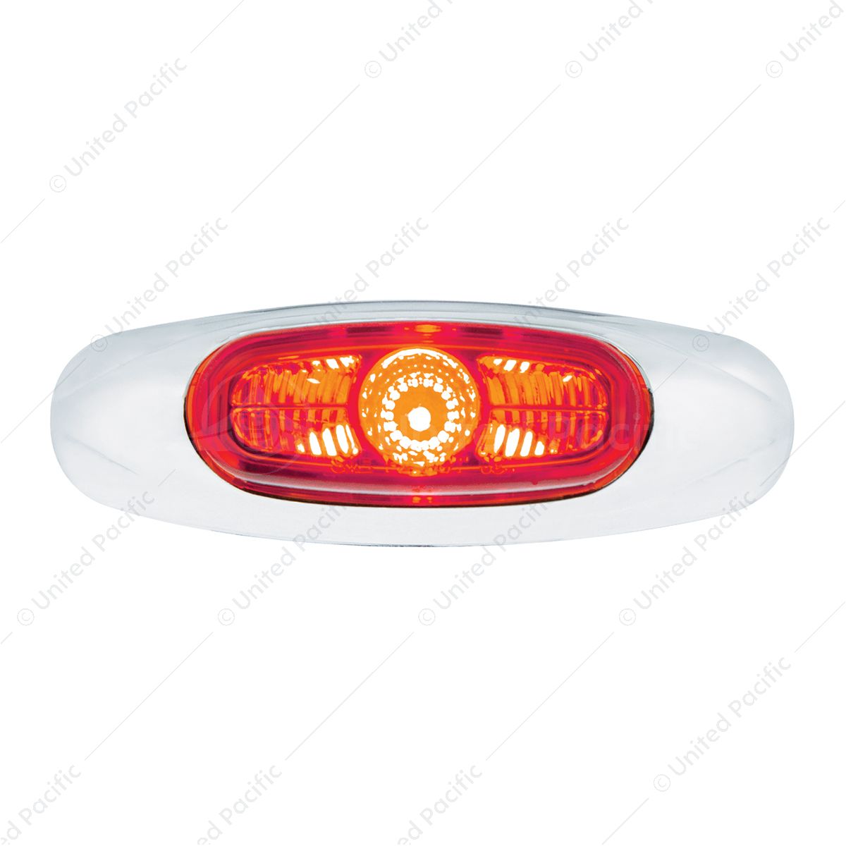 4-3/16" Wide 3 LED ViperEye Light (Clearance/Marker) - Red LED/Red Lens