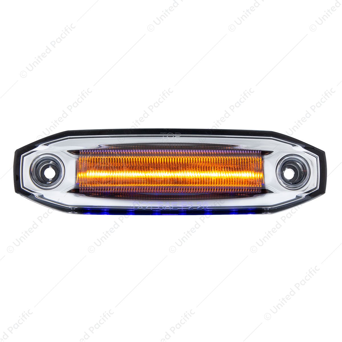 6 Amber LED Light (Clearance/Marker) With 6 Blue LED Side Ditch Light