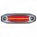 6 Red LED Light (Clearance/Marker) With 6 Amber LED Side Ditch Light