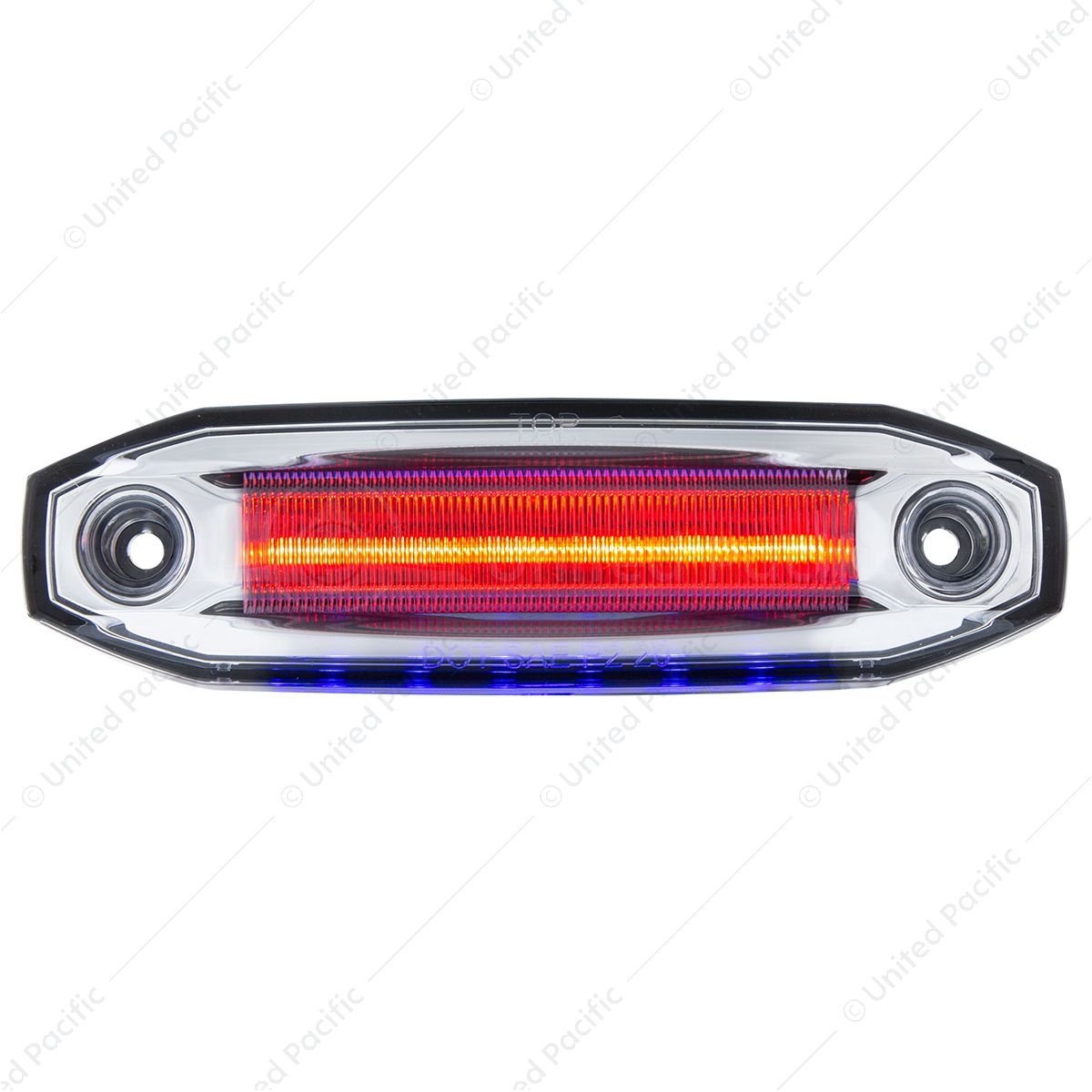6 Red LED Light (Clearance/Marker) With 6 Blue LED Side Ditch Light