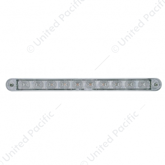 10 LED 9" Light Bar With Bezel (Stop, Turn & Tail) - Red LED/Clear Lens