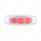 5 LED Reflector Light (Auxiliary/Utility) With Side Ditch Light -Red LED/Clear Lens (Bulk)