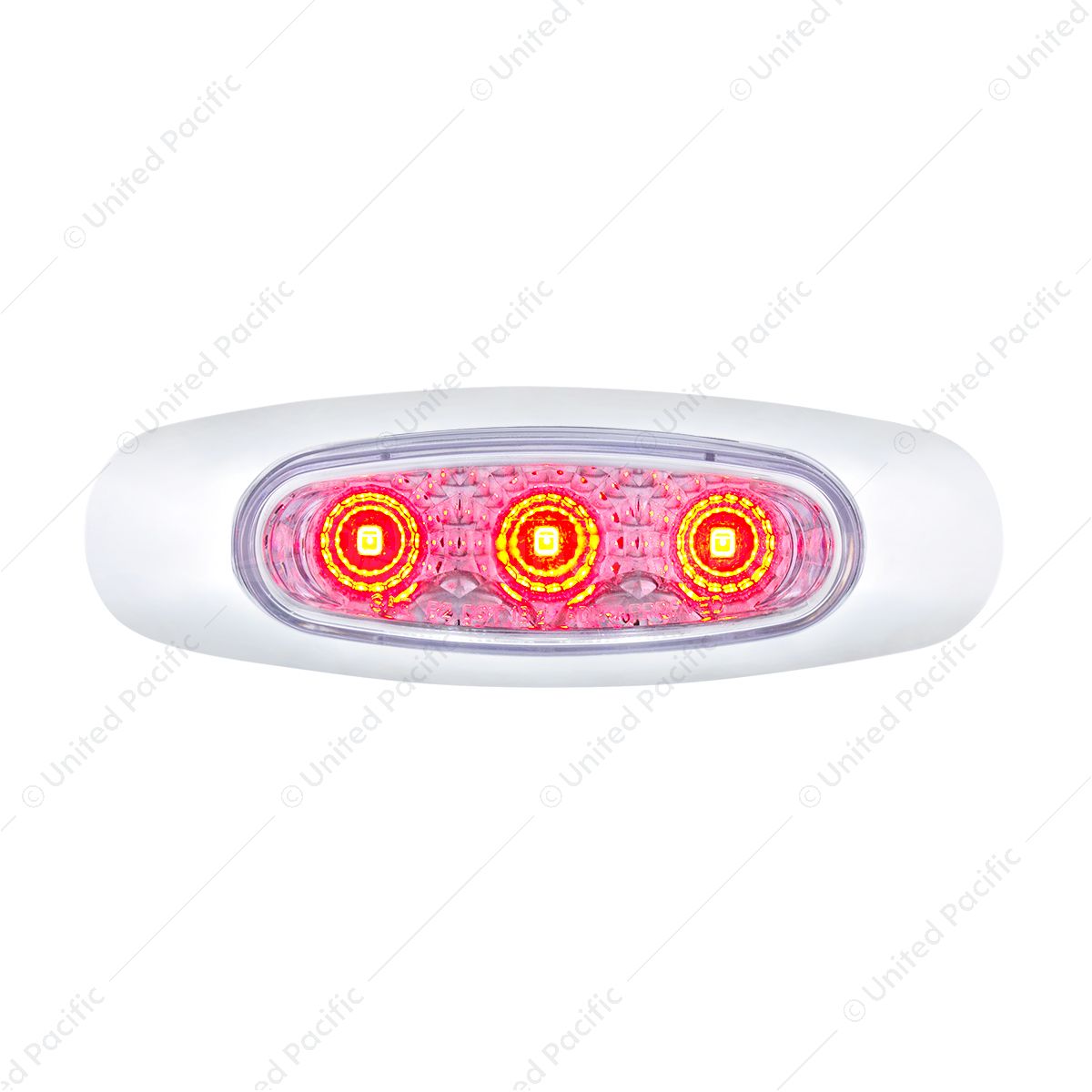 5 LED Reflector Light (Auxiliary/Utility) With Side Ditch Light -Red LED/Clear Lens (Card)