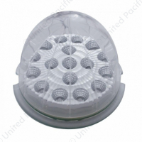 17 LED Dual Function Reflector Cab Light - Red LED/Clear Lens (Bulk)