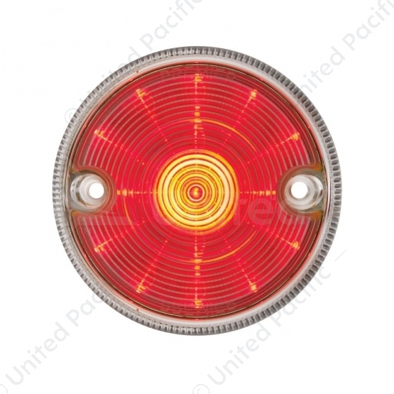 15 LED 3" Series 2 Light For Double Face Light Housing - Red LED/Clear Lens (Bulk)