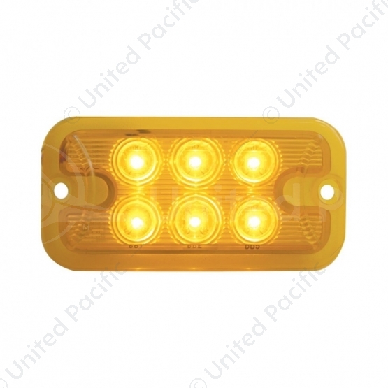 6 LED Dual Function Light - Amber LED/Amber Lens