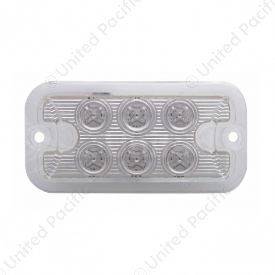 6 LED Dual Function Light - Amber LED/Clear Lens (Bulk)
