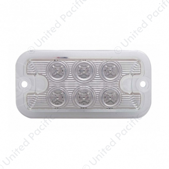 6 LED Dual Function Light - Red LED/Clear Lens