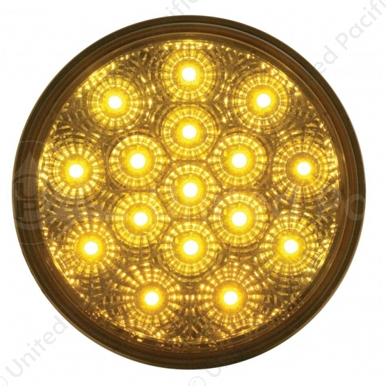 16 LED 4" Reflector Turn Signal Light - Amber LED/Amber Lens