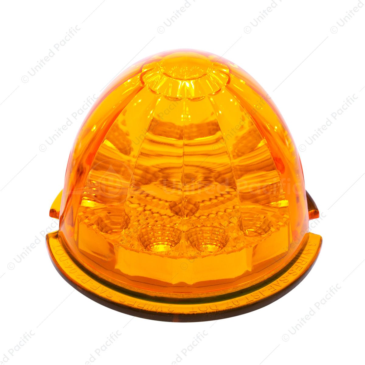 17 LED Reflector Watermelon Maze Cab Light - Amber LED/Amber Lens