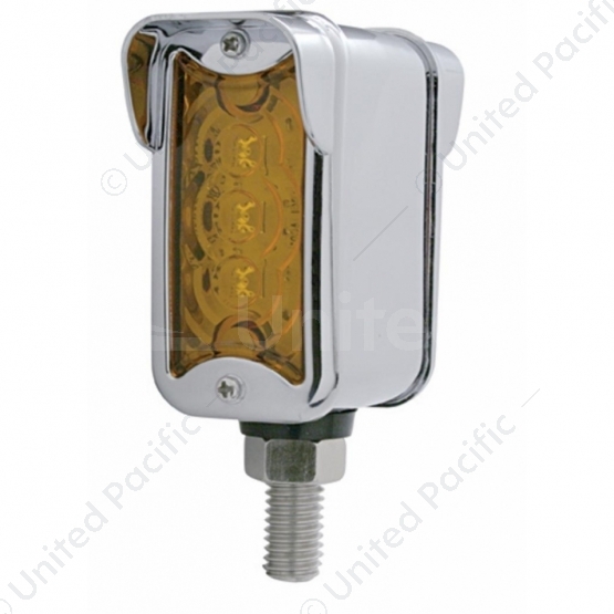 3 LED Single Function Double Face Light W/Visor - Vertical Mount - Amber & Red LED/Amber & Red Lens