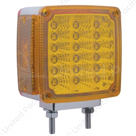 39 LED Reflector Double Face Turn Signal Light (Passenger) - Amber & Red LED/Amber & Red Lens