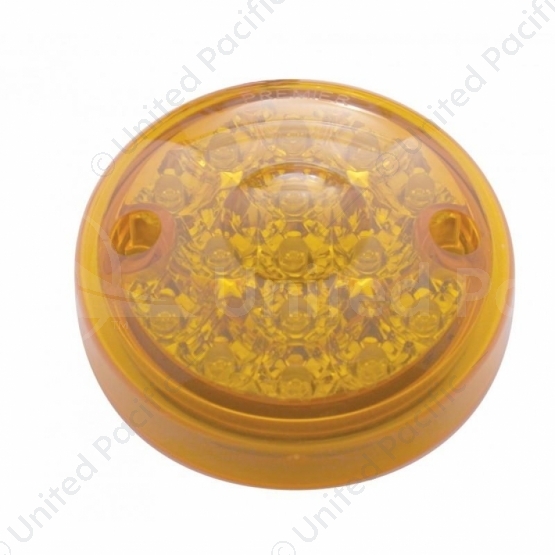 15 LED 3" Single Function Reflector Single Face Light Only - Amber LED/Amber Lens (Bulk)