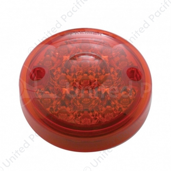 15 LED 3" Single Function Reflector Single Face Light Only - Red LED/Red Lens (Bulk)