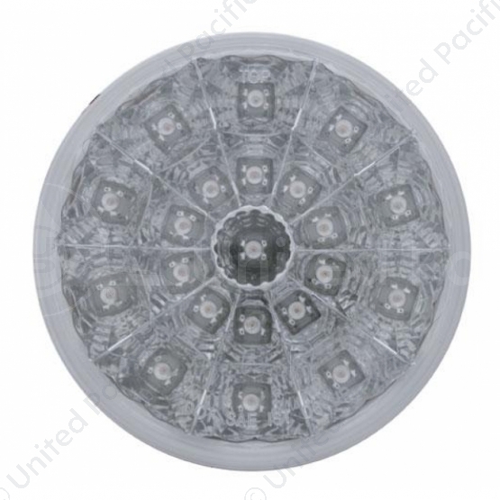 21 LED 4" Round Reflector Light (Stop, Turn & Tail) - Red LED/Clear Lens
