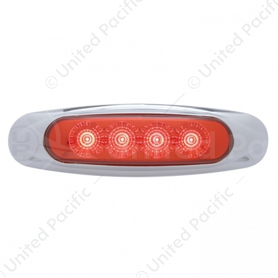 4 LED Reflector Light (Clearance/Marker) - Red LED/Red Lens