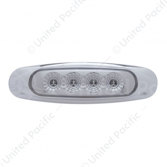 4 LED Reflector Light (Clearance/Marker) - Red LED/Clear Lens