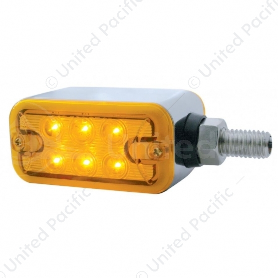 12 LED Dual Function Double Face Light - Horizontal Mount - Amber & Red LED/Amber & Red Lens