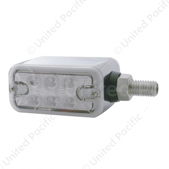 12 LED Dual Function Double Face Light - Horizontal Mount - Amber & Red LED/Clear Lens