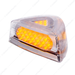 37 LED Turn Signal Light With Chrome Base For 1987-2007 Peterbilt 379/378/357